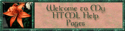 Welcome to My Help Pages
