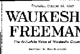 Zonyx Report:  Go to Waukesha Freeman Index Page
