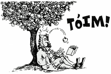 reproduo do livro "Isaac Newton e sua ma" de Philip Reeve