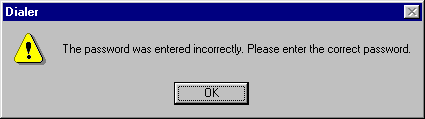 Incorrect Password