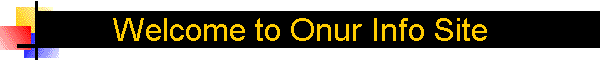 Welcome to Onur Info Site