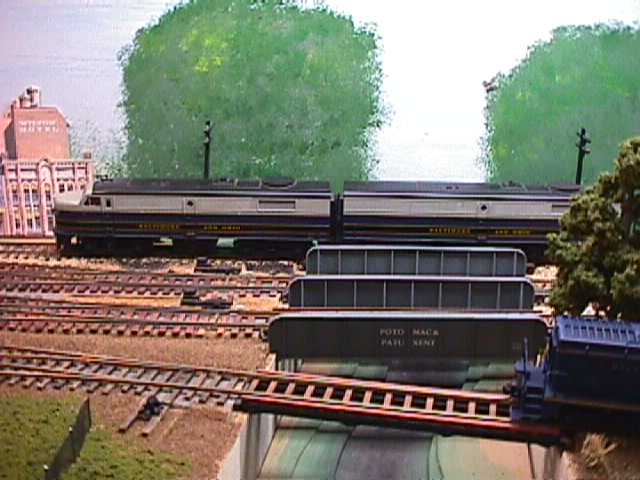 B&O FA2/FB, number 823 and 823X, crossing Watts Branch.