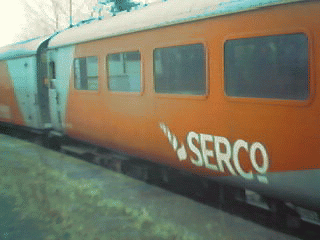 view along center coach (SERCo Logo).