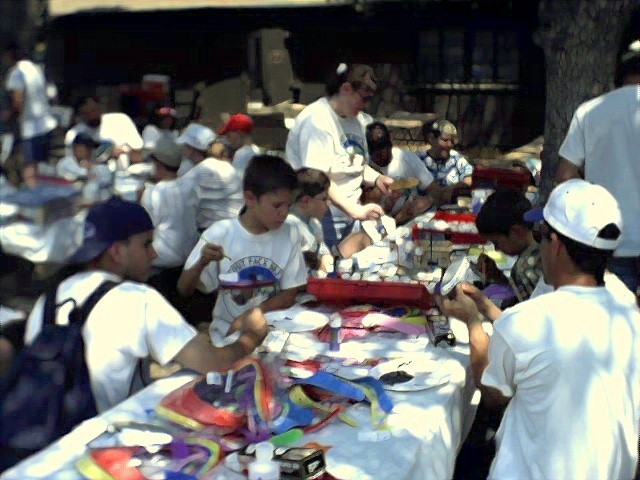 craft tables in the shade were a favorite