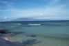View of Molokai from our condo.  Goodbye, Maui! (15,463 bytes)