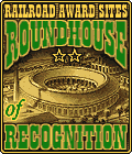 The Roundhouse of Recognition(TM) badge of honor with the Railroad Award Sites program at smokin.kvrr.net