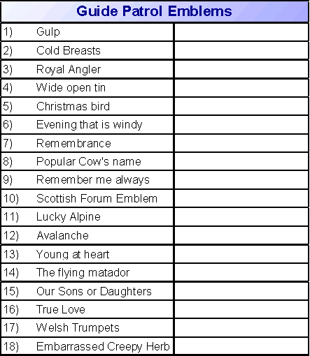 Guide Patrol Clues