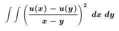 H^(1/2)-Doppelintegral