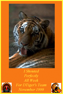 DTiger's November Shout