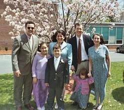 Uncle Brian, Cousins Lexi and Brian, Aunt Gigi, Poppy, Emmy, and Mommy