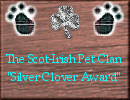 Scot-Irish Pets Silver Clover award