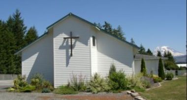 View of church from Mountian Highway (Hwy. 7).