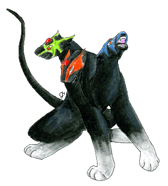 Jaghd -right Barghest -center Abkauen -left