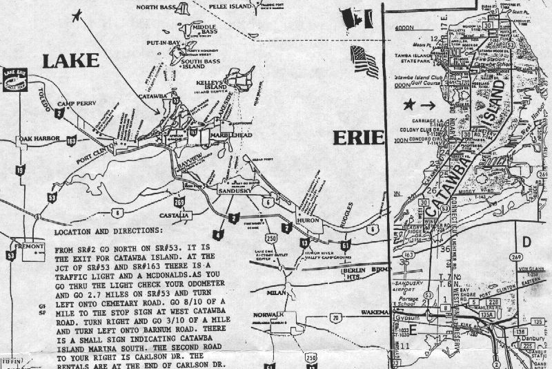 Map to Tom's Cabins