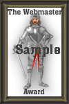 The Webmaster Award - Sample