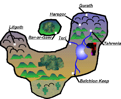 A map of the world.