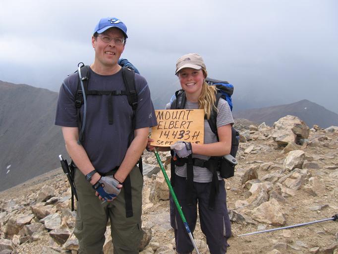 Just ran the last 150 feet to the summit in face of an oncoming storm - Mt Elbert
