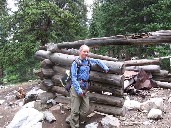 Cabin ruins at the top of Missouri Gulch on our way to Mt Belford and Mt Oxford