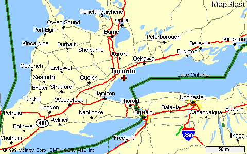 Location of the City of Totonto