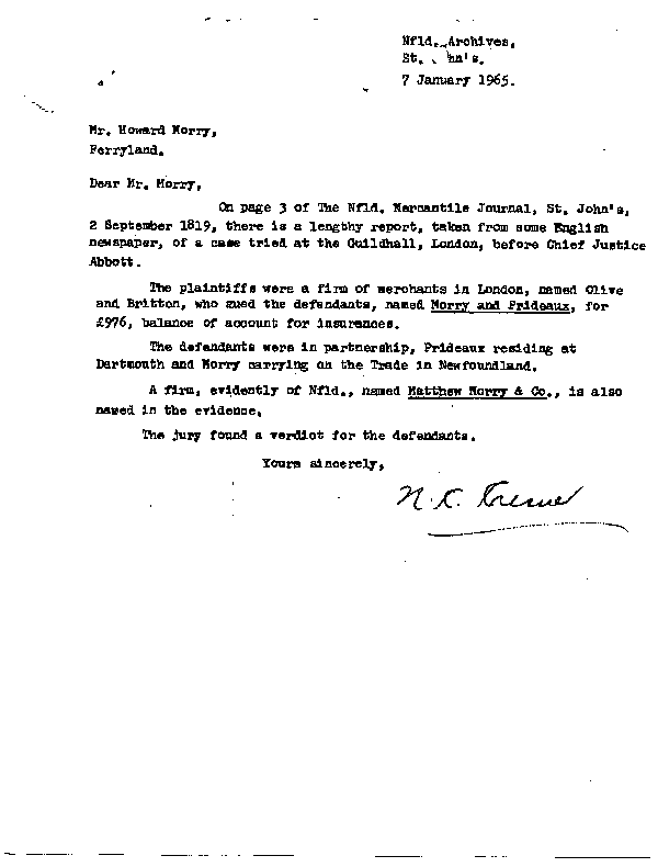 Nimshi Crewe Letter re Morry and Prideaux