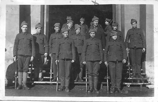 "C" Company, 1st Battalion, RNR. Dad Morry is under X