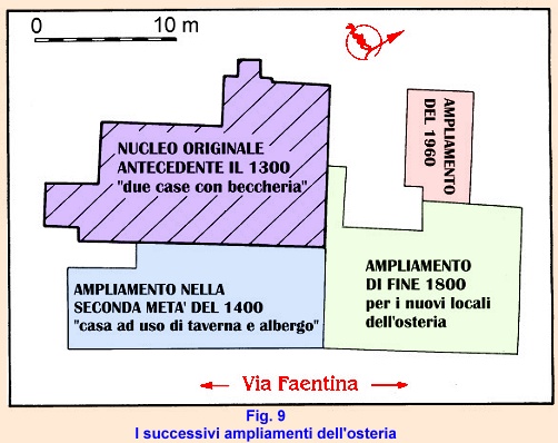 The subsequent enlargements of the tavern