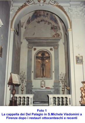 Del Palagio Chapel in S.Michele Visdomini (Florence) after the nineteenth-century and recent restorations
