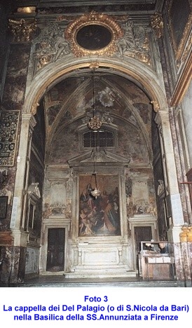 Del Palagio Chapel (or S.Nicola da Bari Chapel) in the Basilica of the SS.Annunziata (Florence)