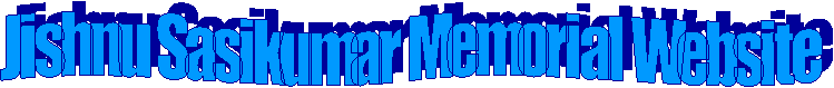 Jishnu Sasikumar Memorial Website