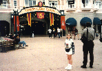 My dad and I outside the main park entrance
