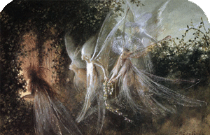 Fairies Looking Through a Gothic Arch