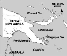 Map of Papua New Guinea, ©Newman Design