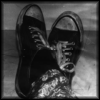 A nice balck and black and white of my feet!