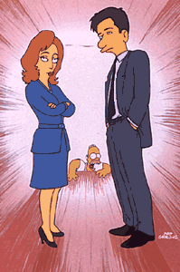 Mulder and Scully Homer