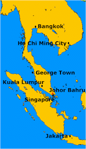 Johor Bahru Location Map