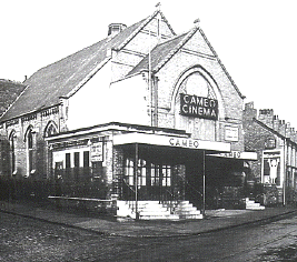 The Cameo Cinema in 1945.  The lines of the old church can been seen clearly.