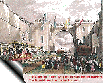 The celebrations for the opening of the Liverpool to Manchester railway, 1830