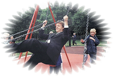 Paul McCartney opening the Linda McCartney playground