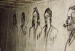 Drawings within Botanic bunker complex