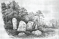 Sketch of Calder stones before they were enclosed.
