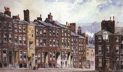 Herdman's painting of Wolstenholme Sq as it appeared circa 1850